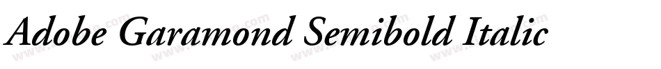 Adobe Garamond Semibold Italic Expert字体转换